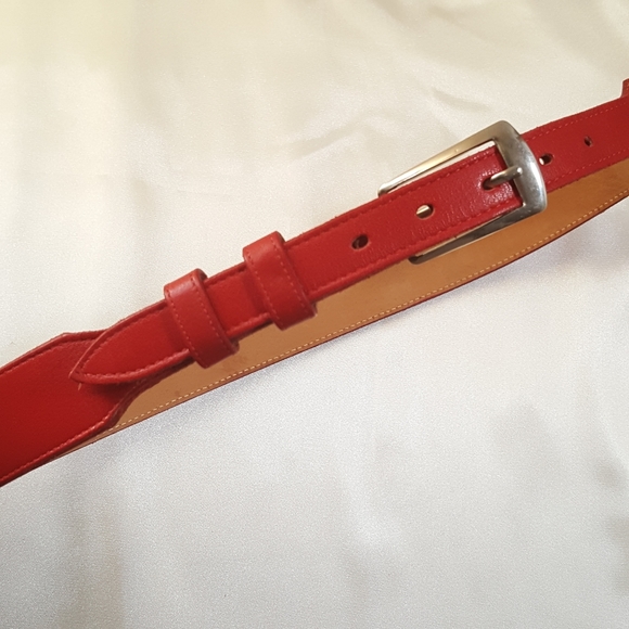 Tony Lama red leather belt - Picture 9 of 11